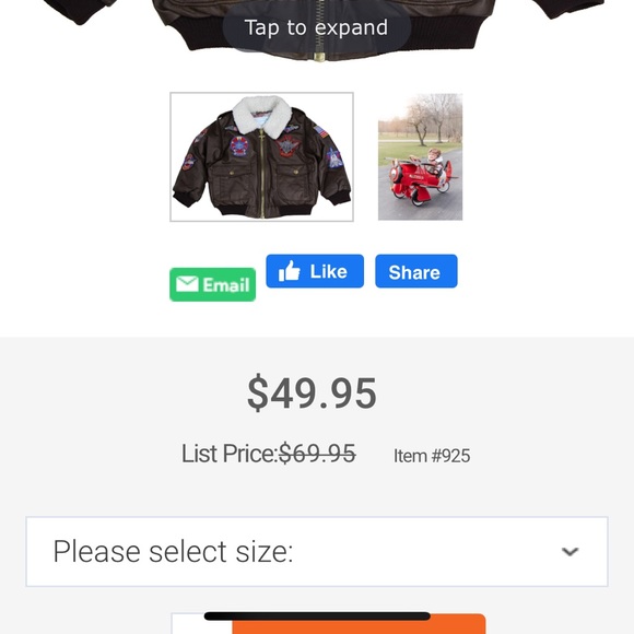 - Brown military flight bomber Jacket. - Picture 10 of 11